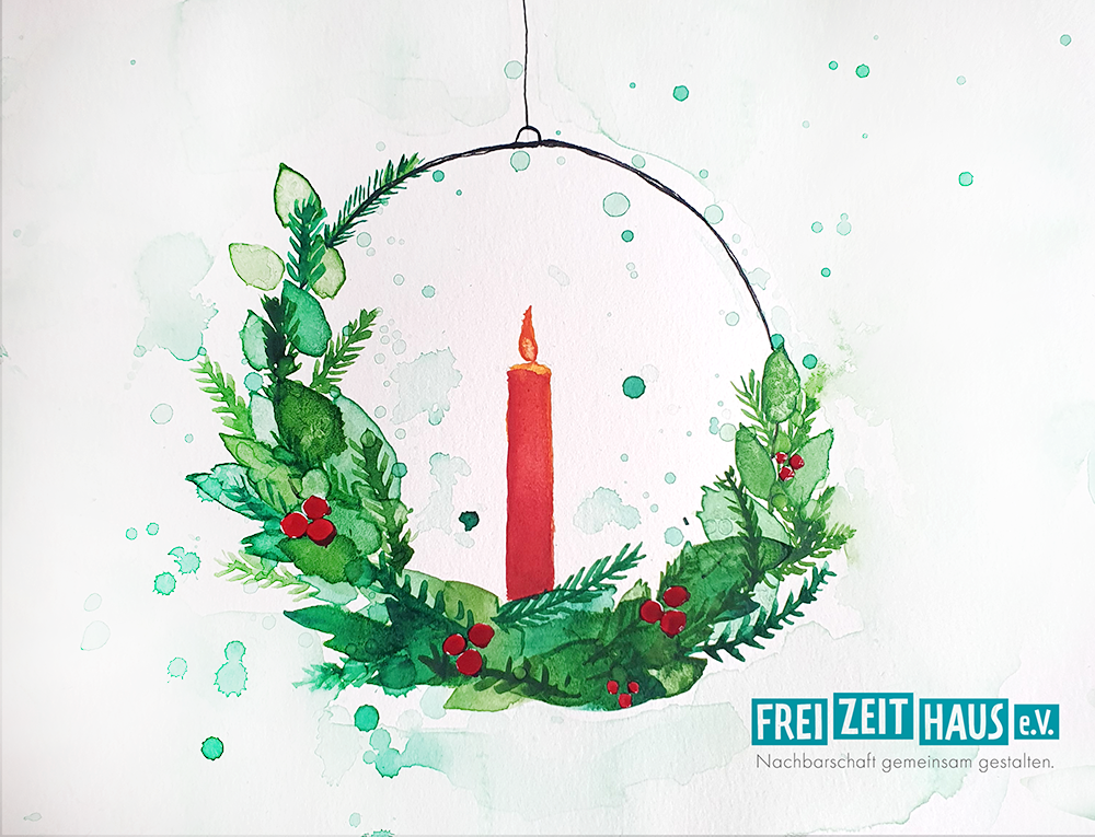 anne lemberg beim unterschreiben des vertrages Weihnachtsgrün mit Weihnachtskugeln